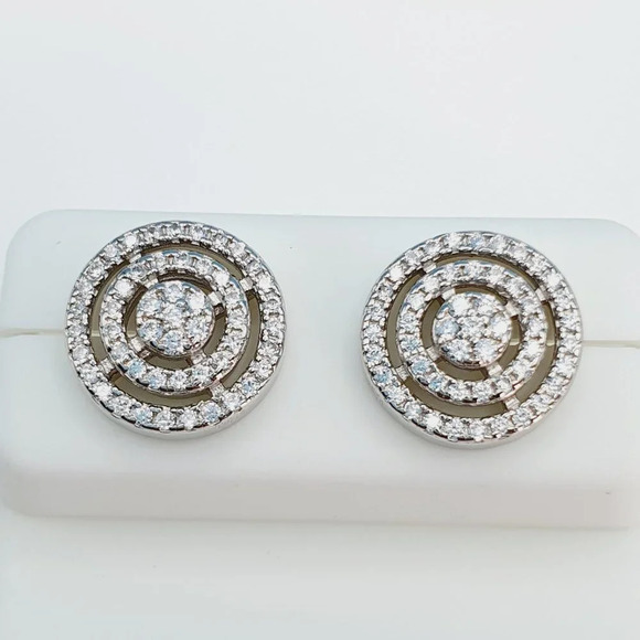925 Sterling Silver Cubic Zirconia Earrings, U19254839 - Picture 1 of 11